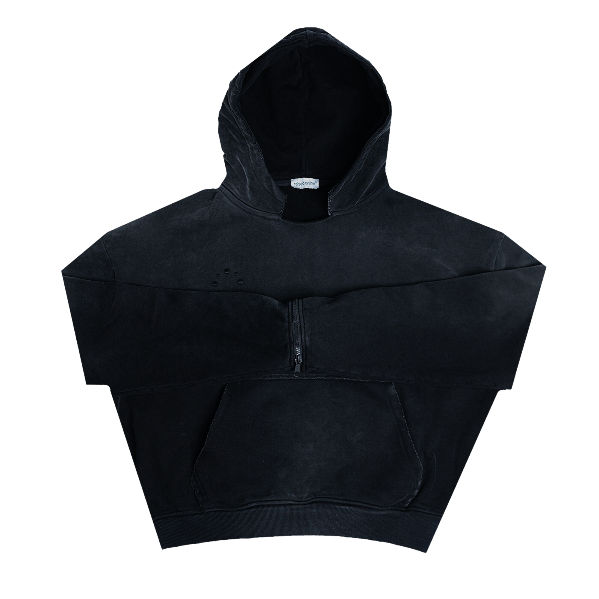 black hoodie front 