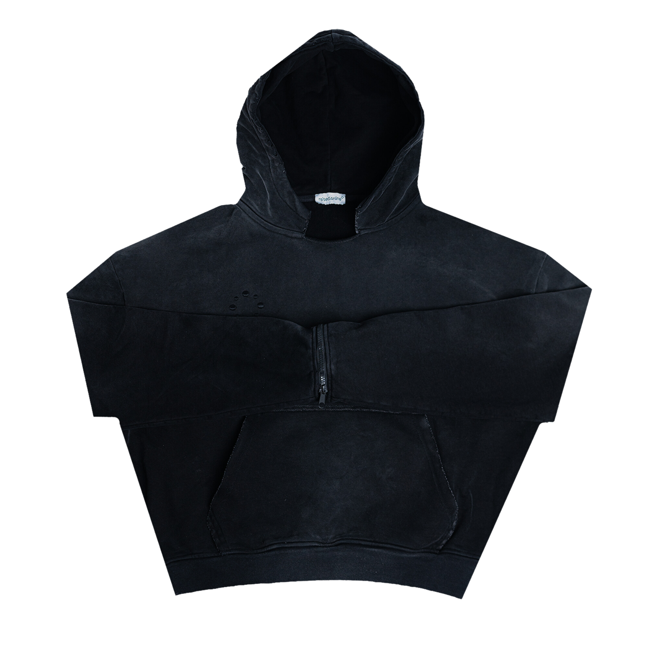 black hoodie front 