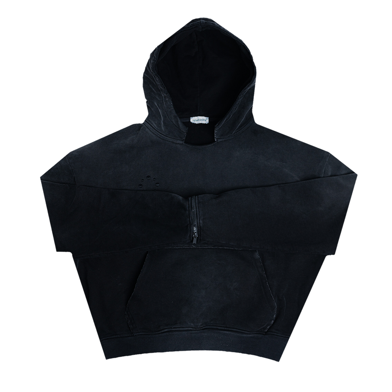 black hoodie front 